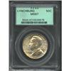 Image 1 : 1936 50C Lynchburg MS67 PCGS. The obverse has a golden center with splashes of deeper russet color a