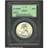 Image 1 : 1921 50C Pilgrim MS65 PCGS. This mostly brilliant specimen boasts flashy luster and distraction-free