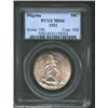 Image 1 : 1921 50C Pilgrim MS66 PCGS. Rich peripheral freckles of golden-brown and apple-green patina make occ