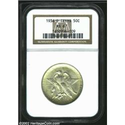 1936-D 50C Texas MS67 NGC. Light patina is noted on the surfaces of this crisp and satiny superb Gem