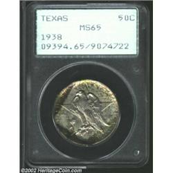 1938 50C Texas MS65 PCGS. A prize for the collector who appreciates originality with clean surfaces.