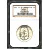Image 1 : 1951-S 50C Booker T. Washington MS67 NGC. Few examples of this type boast the exceptionally clean su