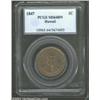 Image 3 : 1847 1C Hawaii Cent MS64 Brown PCGS. Crosslet 4, 15 Berries. Med-2CC.2. Although given a Brown color