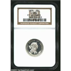 1870 25C Standard Silver Quarter Dollar, Judd-894, Pollock-1001, R.5-6, PR66 Cameo NGC. Standard Sil