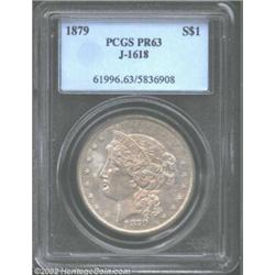 1879 S$1 Metric Dollar, Judd-1618, Pollock-1813, R.3, PR63 PCGS. William Barber's Metric Dollar with