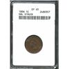 Image 1 : 1896 1C Cent--Double Struck--XF45 ANACS. The second strike is at 10 o'clock relative to the obverse,