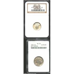 1936 5C Nickel--Off Center--AU50 ANACS, the impression is 5% off center at 3 o'clock, the surfaces a