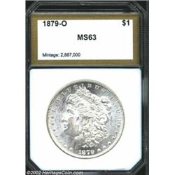 1879-O S$1 Morgan Dollar MS63 PCI (MS61). Frosty, lustrous, sharply struck, and brilliant. The portr