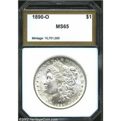 1890-O S$1 Morgan Dollar MS65 PCI (MS63). A lustrous and lightly toned piece with impressively prese
