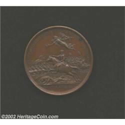 William Washington Battle of Cowpens Medal MS62 Uncertified. Restrike ca. 1860-1879. Copper. Betts-5