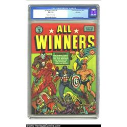 All Winners Comics #3 Allentown pedigree (Timely, 1941) CGC NM- 9.2 Cream to off-white pages. Two Go