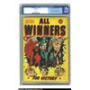 All Winners Comics #6 (Timely, 1942) CGC VF- 7.5 Off-white pages. A terrific Hitler/Tojo/Mussolini c