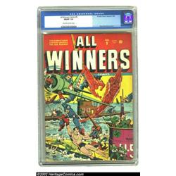 All Winners Comics #9 (Timely, 1943) CGC FN/VF 7.0 Off-white to white pages. Heritage is pleased to.