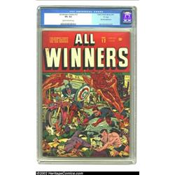 All Winners Comics #12 "D" Copy pedigree (Timely, 1944) CGC VF+ 8.5 Cream to off-white pages. Schomb
