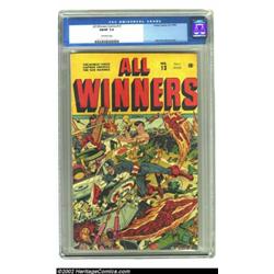 All Winners Comics #13 (Timely, 1944) CGC FN/VF 7.0 Off-white pages. Like other Timely titles of the
