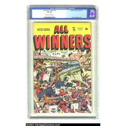 All Winners Comics #15 (Timely, 1945) CGC VF 8.0 Off-white to white pages. Once again Alex Schomburg