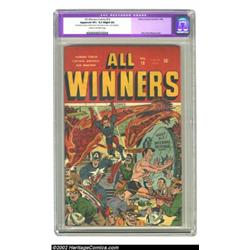 All Winners Comics #18 (Timely, 1946) CGC Apparent VF+ 8.5 Slight (A) Cream to off-white pages. Afte