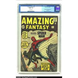 Amazing Fantasy #15 (Marvel, 1962) CGC FN/VF 7.0 Off-white pages. Here is the ultimate Spider-Man bo