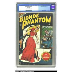 Blonde Phantom #12 (Timely, 1946) CGC FN+ 6.5 White pages. The dazzling superheroine made her first.