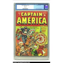 Captain America Comics #5 (Timely, 1941) CGC VF+ 8.5 Off-white pages. Jack Kirby was most adept at p