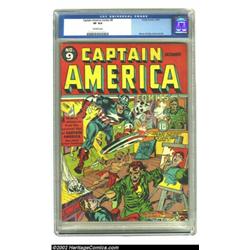 Captain America Comics #9 (Timely, 1941) CGC VF 8.0 Off-white pages. A bound Bucky on a Cap cover is