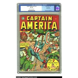 Captain America Comics #20 Pennsylvania pedigree (Timely, 1942) CGC VF 8.0 Cream to off-white pages.