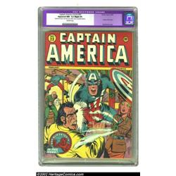 Captain America Comics #23 (Timely, 1943) CGC Apparent NM- 9.2 Off-white pages. Cap interrupts a Naz