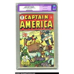 Captain America Comics #40 (Timely, 1944) CGC Apparent NM 9.4 Slight (P) Off-white to white pages. T