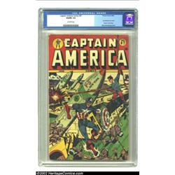 Captain America Comics #47 (Timely, 1945) CGC VG/FN 5.0 Off-white pages. Alex Schomburg's last Germa