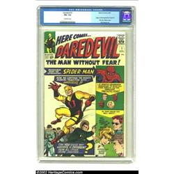Daredevil #1 (Marvel, 1964) CGC FN+ 6.5 Off-white pages. Golden age great Bill Everett brings the Ma