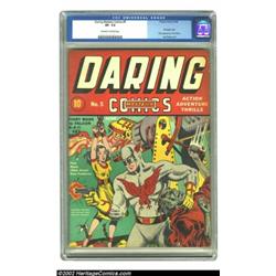 Daring Mystery Comics #5 (Timely, 1940) CGC VF- 7.5 Off-white to white pages. The Falcon makes his f