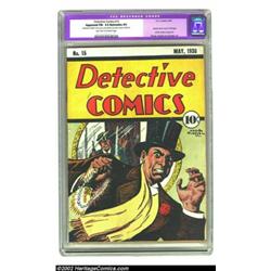 Detective Comics #15 (DC, 1938) CGC Apparent FN- 5.5 Extensive (P) Light tan to off-white pages. The