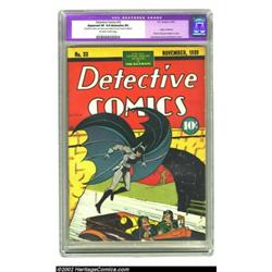 Detective Comics #33 (DC, 1939) CGC Apparent VF 8.0 Extensive (P) Off-white to white pages. Among th