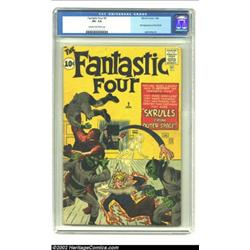 Fantastic Four #2 (Marvel, 1962) CGC VG- 3.5 Cream to off-white pages. The debut of the Skrulls occu