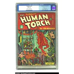 The Human Torch #6 (Timely, 1942) CGC FN+ 6.5 Cream to off-white pages. Alex Schomburg breaks out th