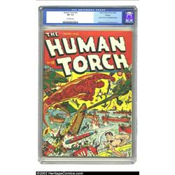 The Human Torch #10 Chicago pedigree (Timely, 1942) CGC VF- 7.5 Off-white pages. The Torch and Subby