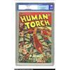 Image 1 : The Human Torch #14 (Timely, 1943) CGC VF- 7.5 Off-white pages. The twin flaming dervishes that are.