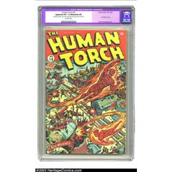 The Human Torch #16 (Timely, 1944) CGC Apparent VF- 7.5 Moderate (P) Off-white pages. If you try rea