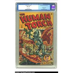 The Human Torch #23 (Timely, 1946) CGC VF+ 8.5 Off-white pages. If this sensational, classic robot c