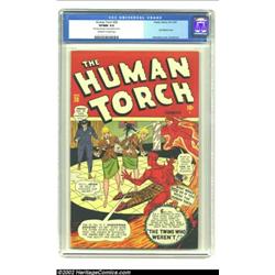 The Human Torch #28 (Timely, 1947) CGC VF/NM 9.0 Off-white to white pages. Mike Sekowsky, more famou