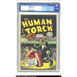 The Human Torch #29 (Timely, 1947) CGC FN/VF 7.0 Off-white to white pages. Gerber's "Less than avera