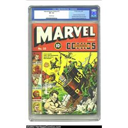 Marvel Mystery Comics #10 (Timely, 1940) CGC VF- 7.5 Off-white pages. Alex Schomburg resumes cover d