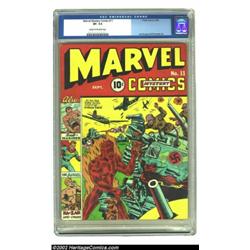 Marvel Mystery Comics #11 (Timely, 1940) CGC VF- 7.5 Cream to off-white pages. A Schomburg cover has