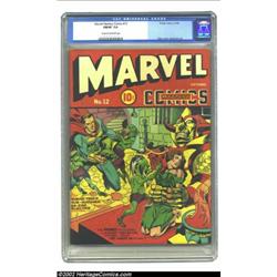 Marvel Mystery Comics #12 (Timely, 1940) CGC FN/VF 7.0 Cream to off-white pages. Jack Kirby's style.