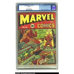 Marvel Mystery Comics #19 (Timely, 1941) CGC VF- 7.5 Cream to off-white pages. Schomburg's cover inc