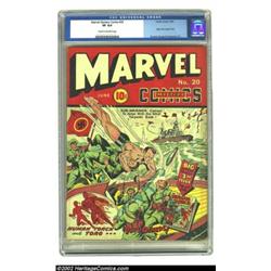 Marvel Mystery Comics #20 (Timely, 1941) CGC VF 8.0 Cream to off-white pages. Alex Schomburg and Tim