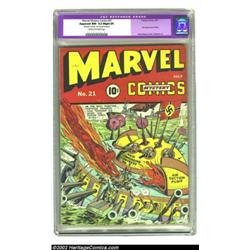 Marvel Mystery Comics #21 (Timely, 1941) CGC Apparent NM- 9.2 Slight (P) Cream to off-white pages. O