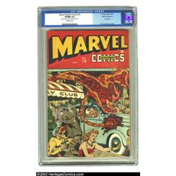 Marvel Mystery Comics #74 Cosmic Aeroplane pedigree (Timely, 1946) CGC VF/NM 9.0 Off-white pages. Th