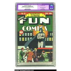 More Fun Comics #52 (DC, 1940) Apparent VF 8.0 Moderate (P) Cream to off-white pages. Currently hold
