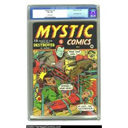 Mystic Comics #9 (Timely, 1942) CGC VF+ 8.5 Off-white pages. Al Gabriele bids for a classic cover of